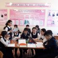 Conducted the lesson in class 7B on the topic «Ең көп қолданыстағы желілер»