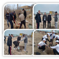 April 20 in order to restore cleanliness and order in the territory of school №24 a clean-up was organized with students of grades 5-11.
