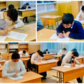 The reading literacy test was conducted with students in grades 8-9 ...