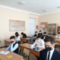 Russian Language and Literature teacher N. A. Zelenina conducted an intellectual game 