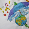 Конкурс рисунков под девизом «Думай экологично!» прошел среди учащихся начального звена.