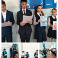 The “Sports and Health” faction of the school parliament held an information line in order to raise the awareness of all stakeholders about the importance of healthy nutrition, especially at school age