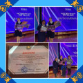 Ученица 10 А класса Чекушкина Меланья Владимировна получила сертификат и диплом акима города на 100 000 тенге и статуэтку 