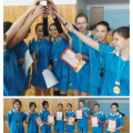 As part of the events dedicated to the Year of the Child, the girls' team of our school took part in city volleyball competitions and took 1st place. Congratulations to our girls, keep it up!