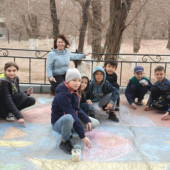 Competition of drawings on asphalt in honor of the 85th anniversary of the city of Balkhash